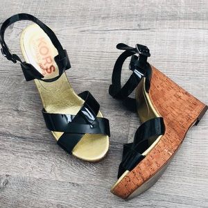 Michaels Kors cork bottom platform wedge sandals